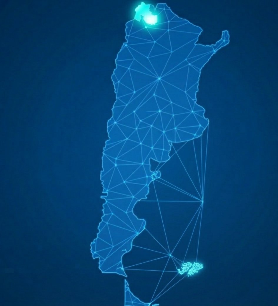 Mapa de Argentina - Jujuy destacada